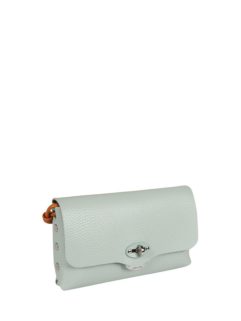 Zanellato Green Pebbled Texture Twist-Lock Shoulder Bag Groen