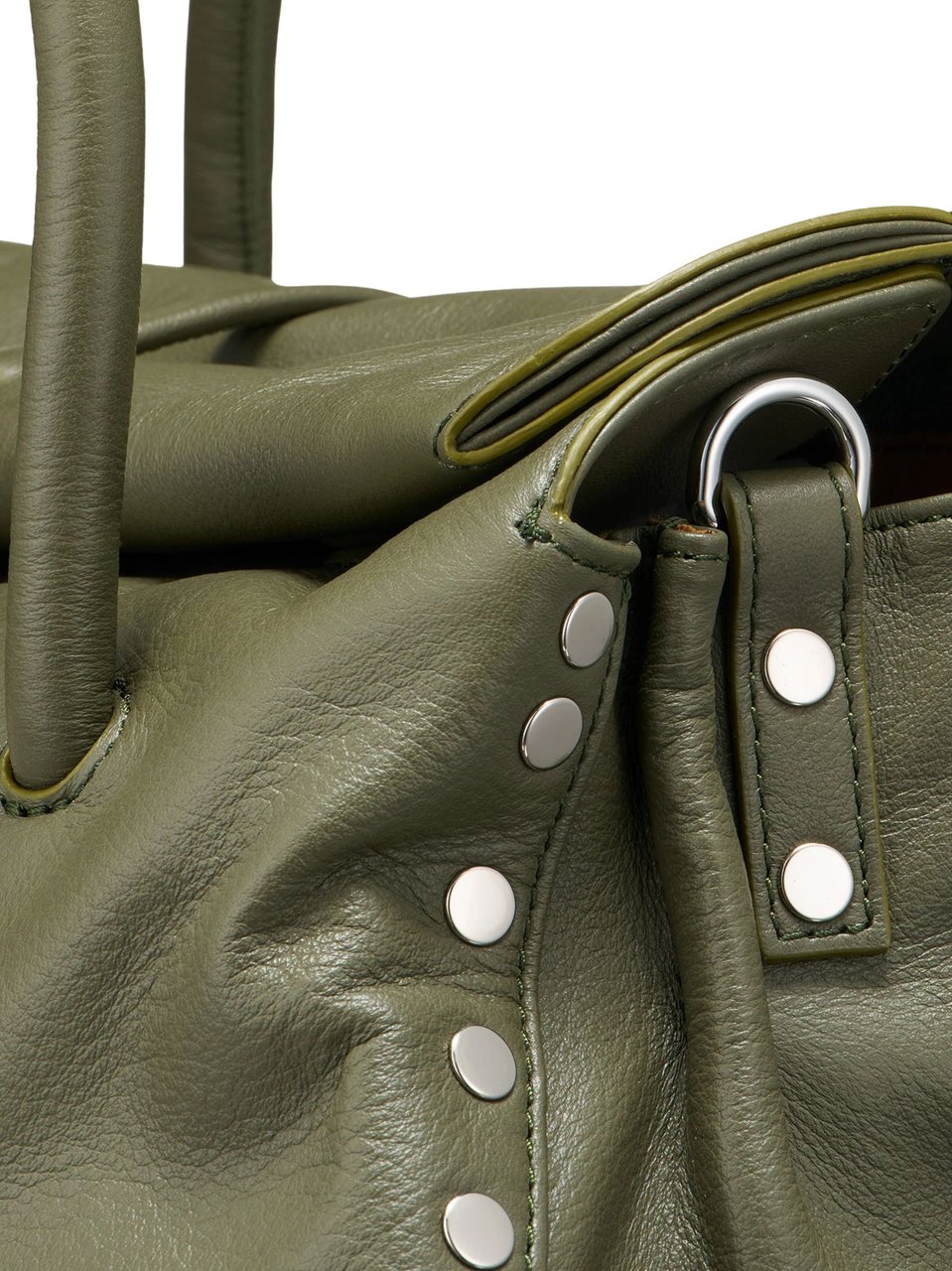 Zanellato Small Saeta Handmade Leather Shoulder Bag Grijs