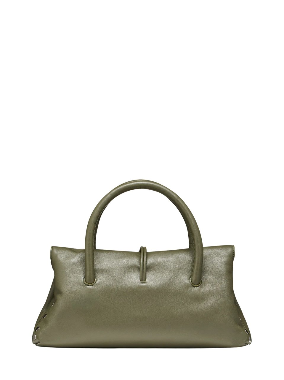 Zanellato Small Saeta Handmade Leather Shoulder Bag Grijs