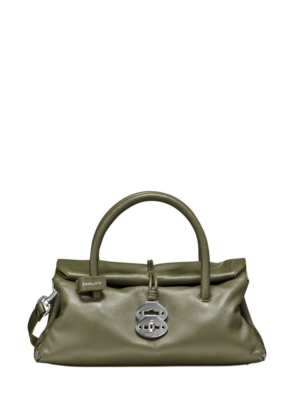 Zanellato Small Saeta Handmade Leather Shoulder Bag Grijs