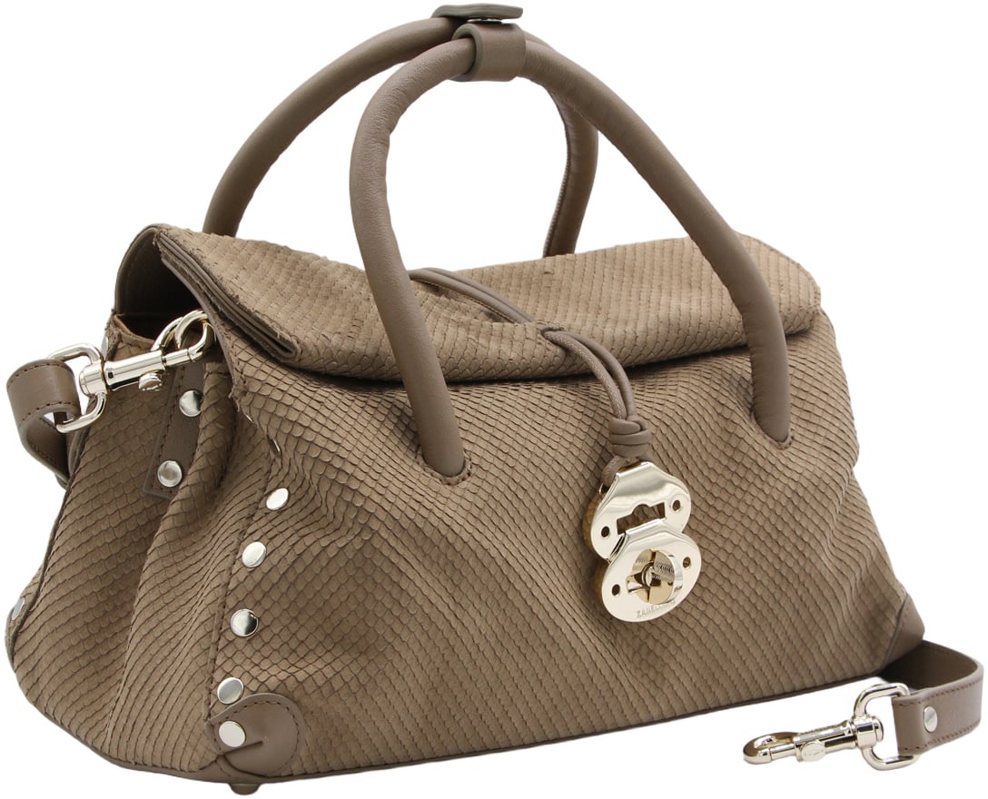 Zanellato Structured Handbag with Secure Closure Bruin