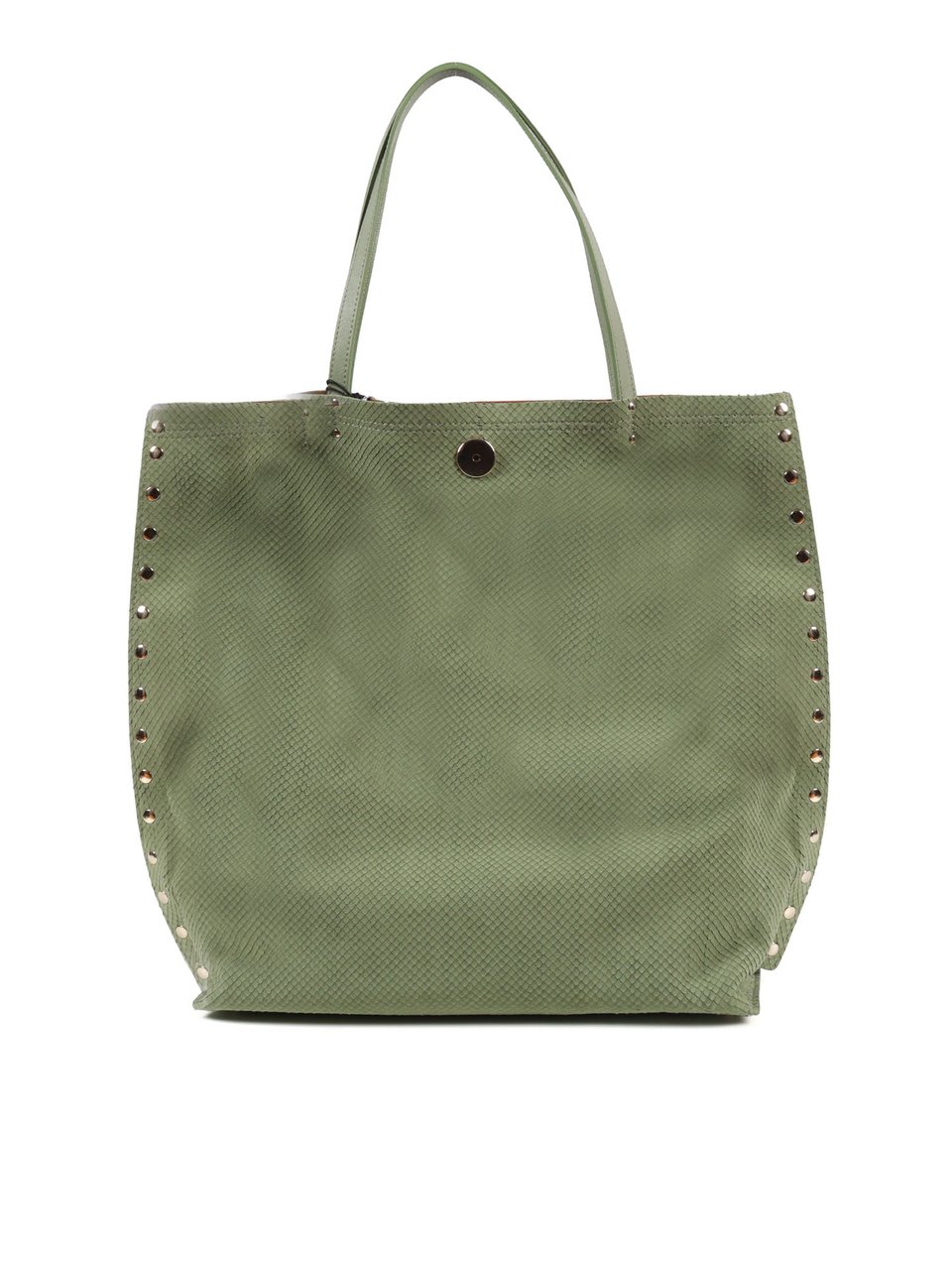 Zanellato Green Spinoso Amoretto Textured Leather Tote Bag Grijs