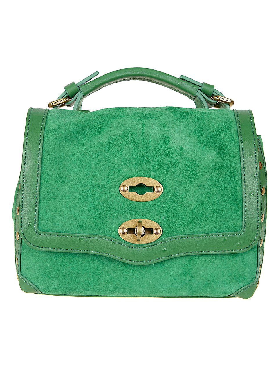 Zanellato Postina Zashmere Messenger Bag with Suede Groen