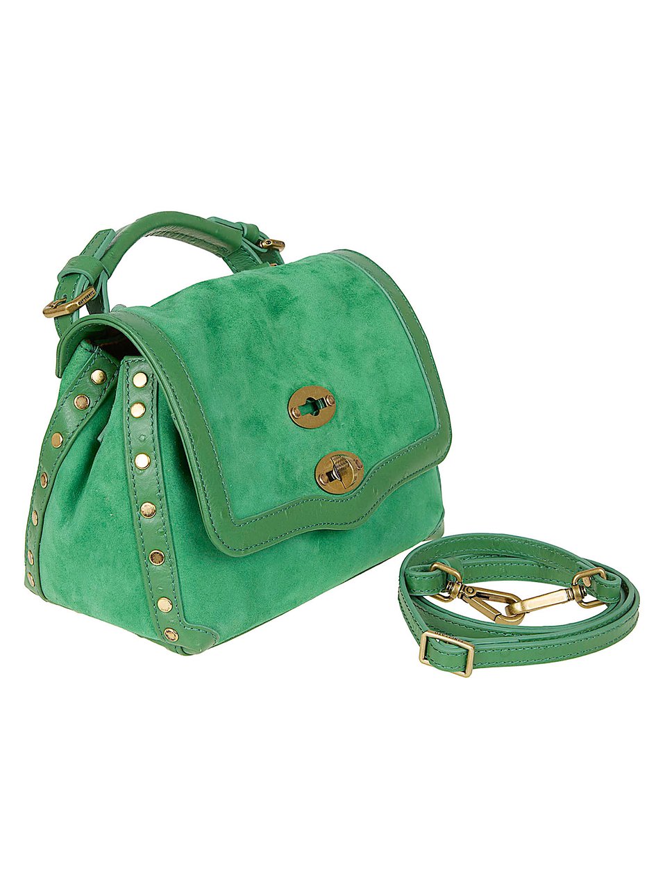 Zanellato Postina Zashmere Messenger Bag with Suede Groen