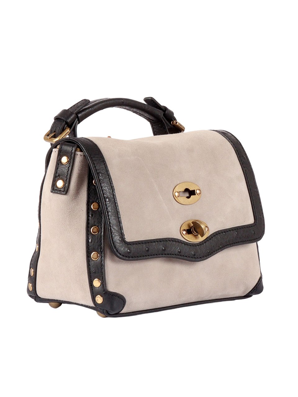 Zanellato Grey Sasso Zashmere Cactus Lambskin Handbag Grijs