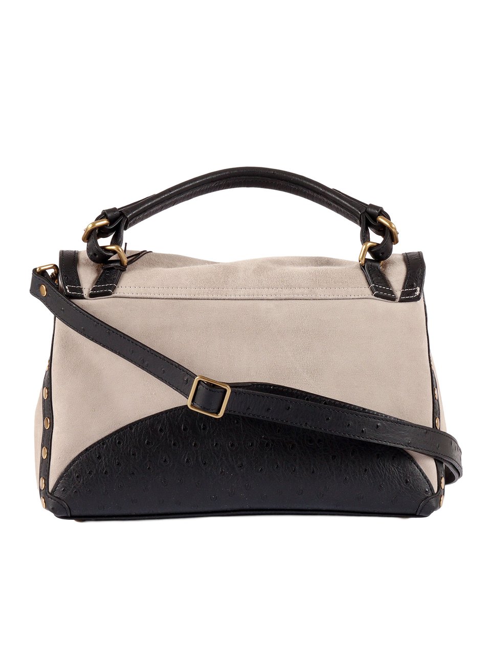 Zanellato Grey Sasso Zashmere Cactus Suede Shoulder Bag Grijs