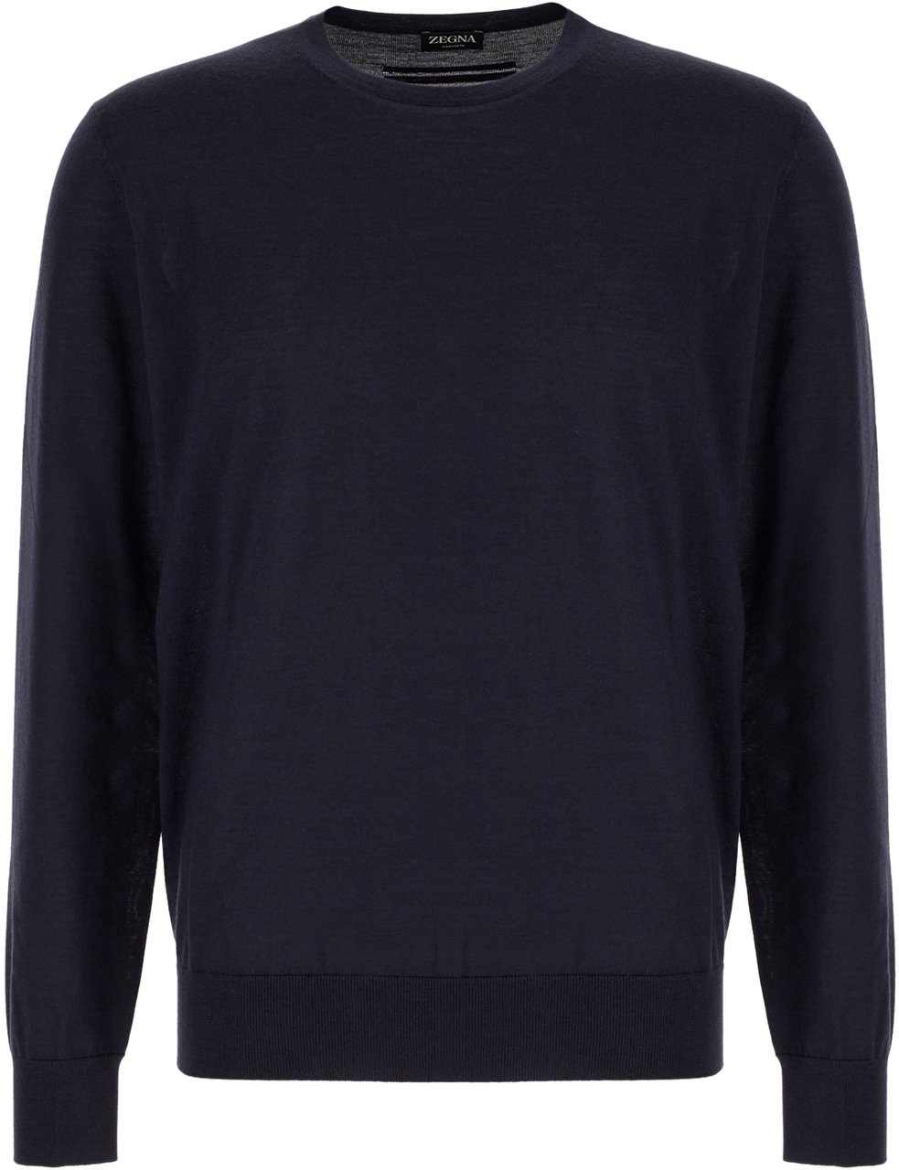 Zegna Zegna Midnight blue cashmere blend sweater Blauw
