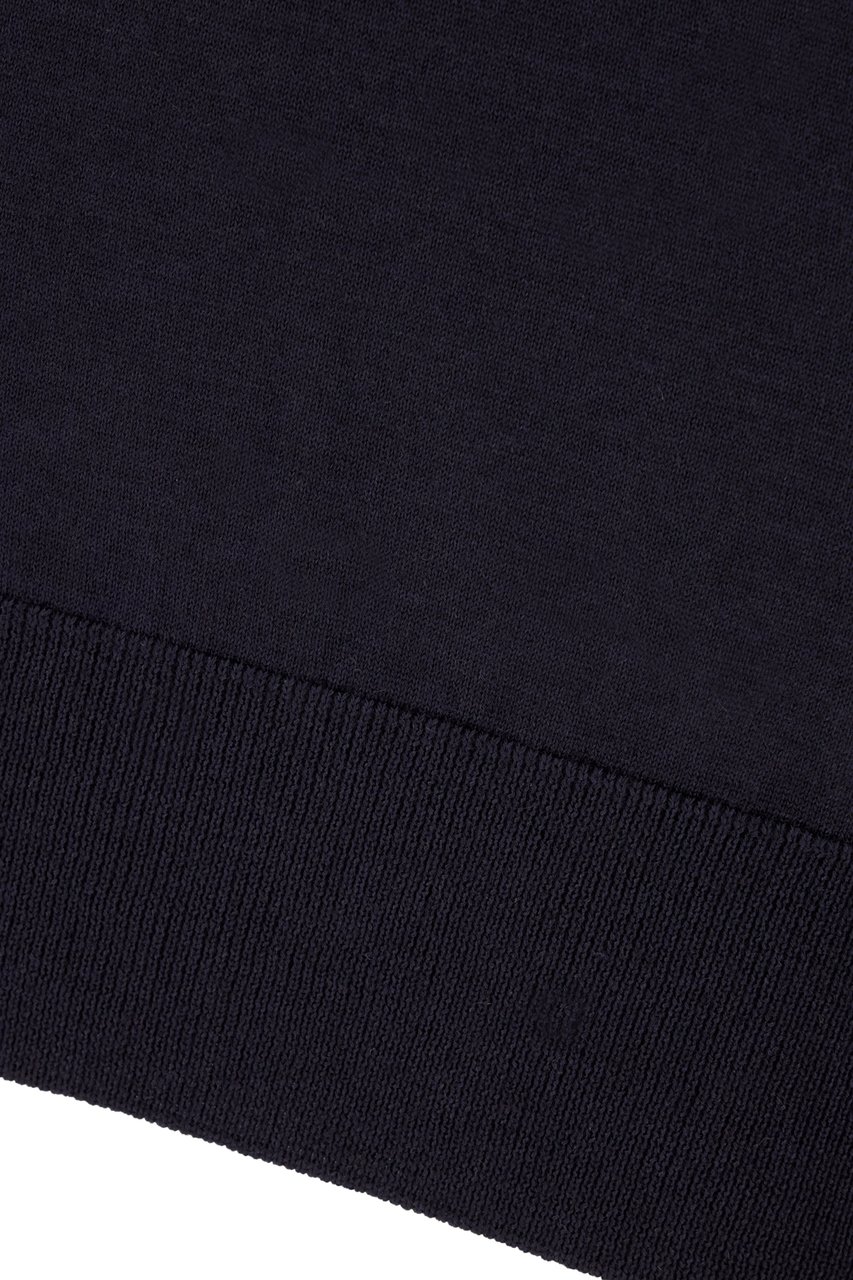 Zegna Zegna Midnight blue cashmere blend sweater Blauw