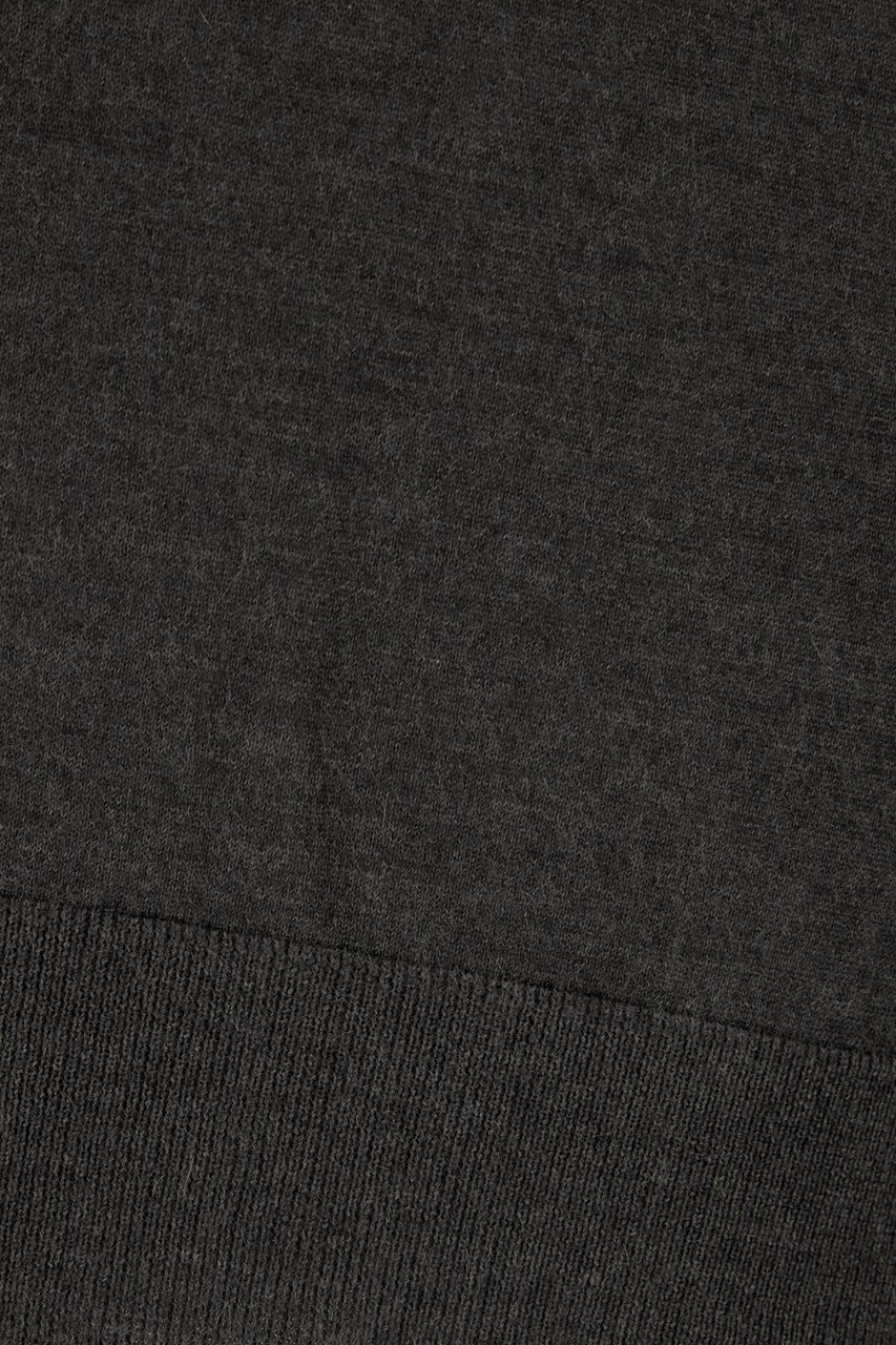 Zegna Zegna Charcoal cashmere blend sweater Grijs