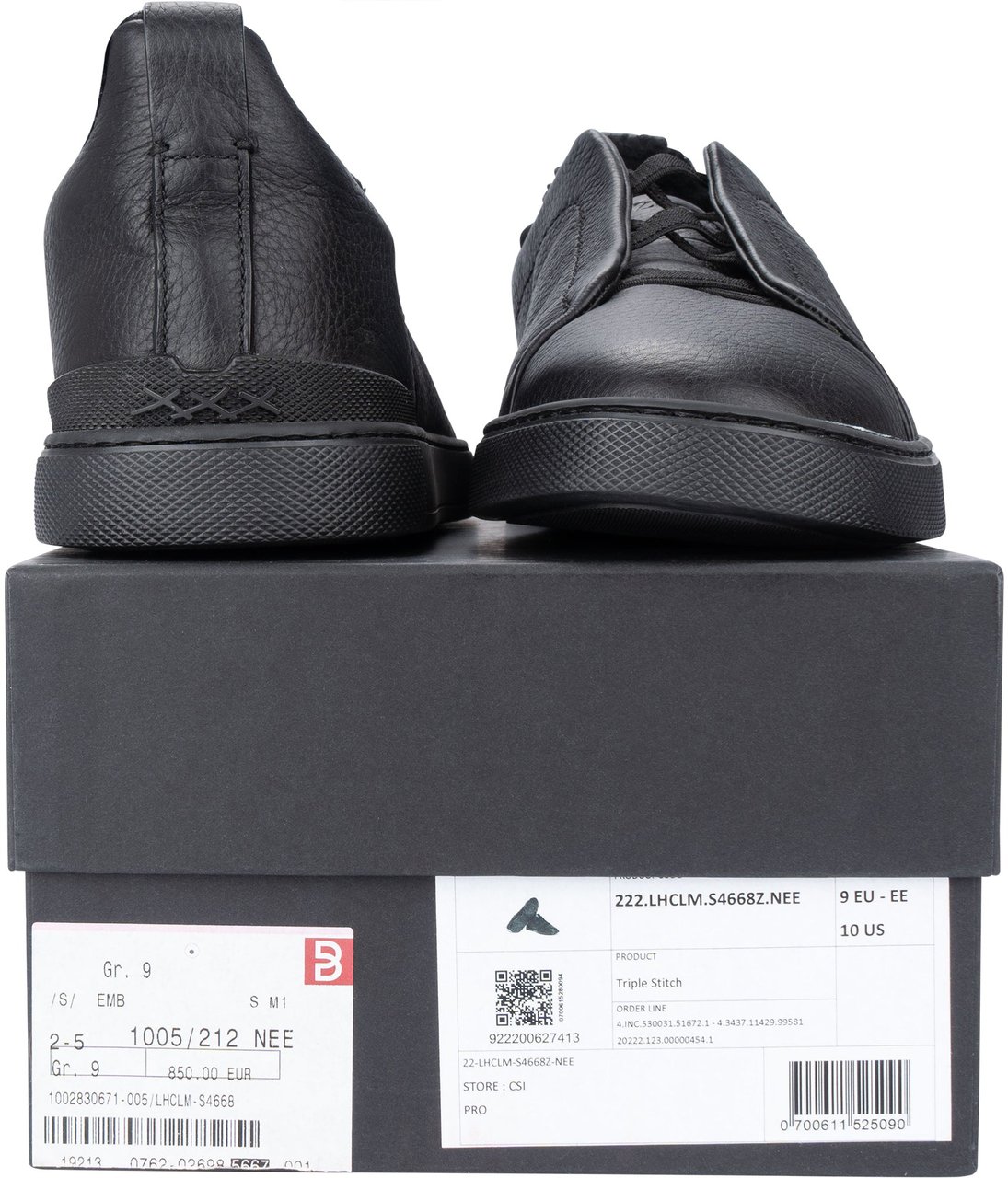 Zegna Zegna Triple Stitch Leather Sneaker (43) Divers