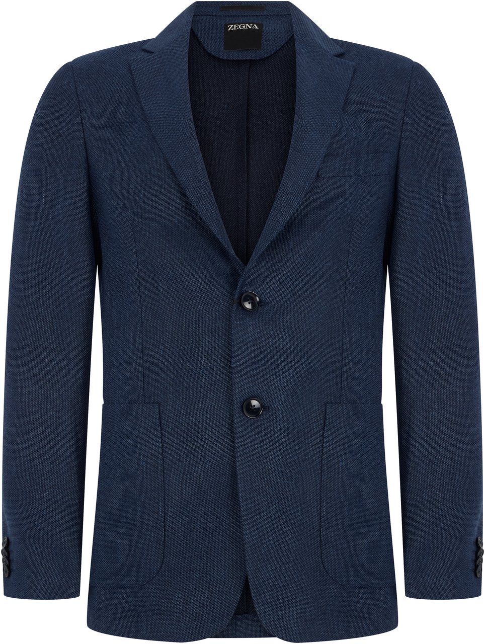 Zegna Cotton Jersey Blazer Blauw