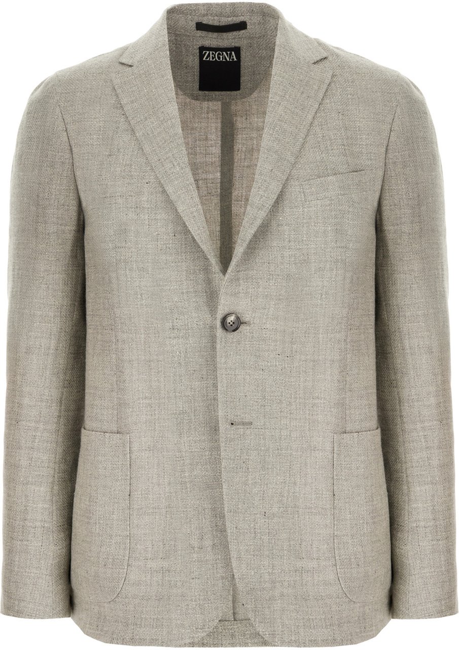 Zegna Zegna Embroidered silk blend blazer Divers