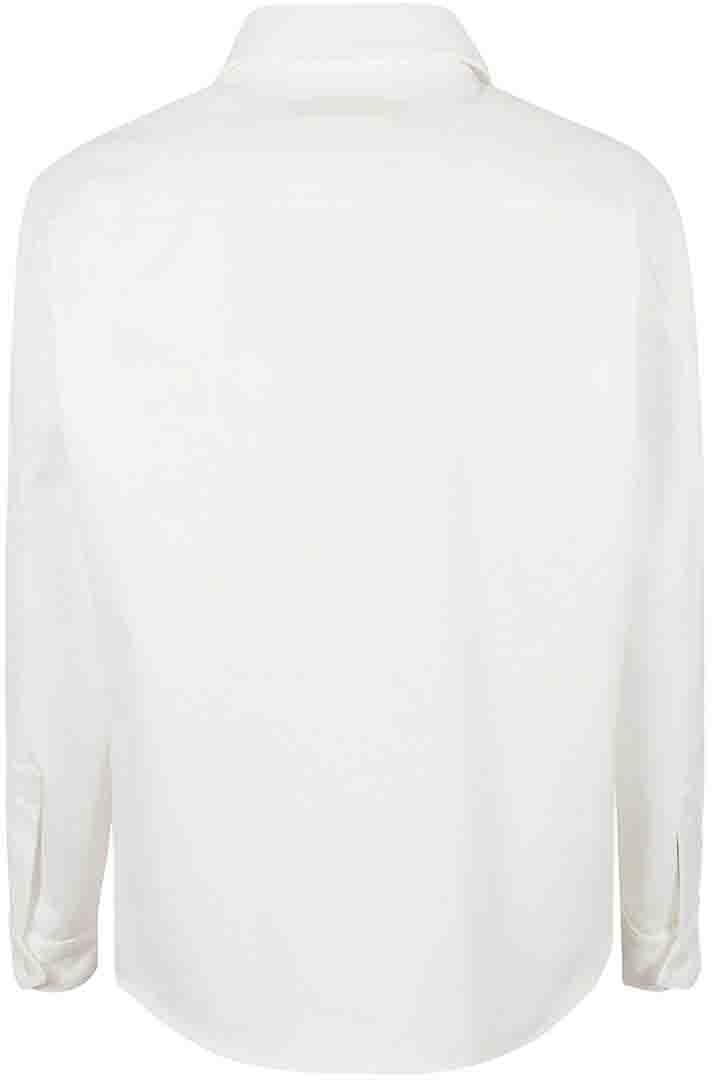 Zegna Button-Down White Shirt With Chest Pocket Wit