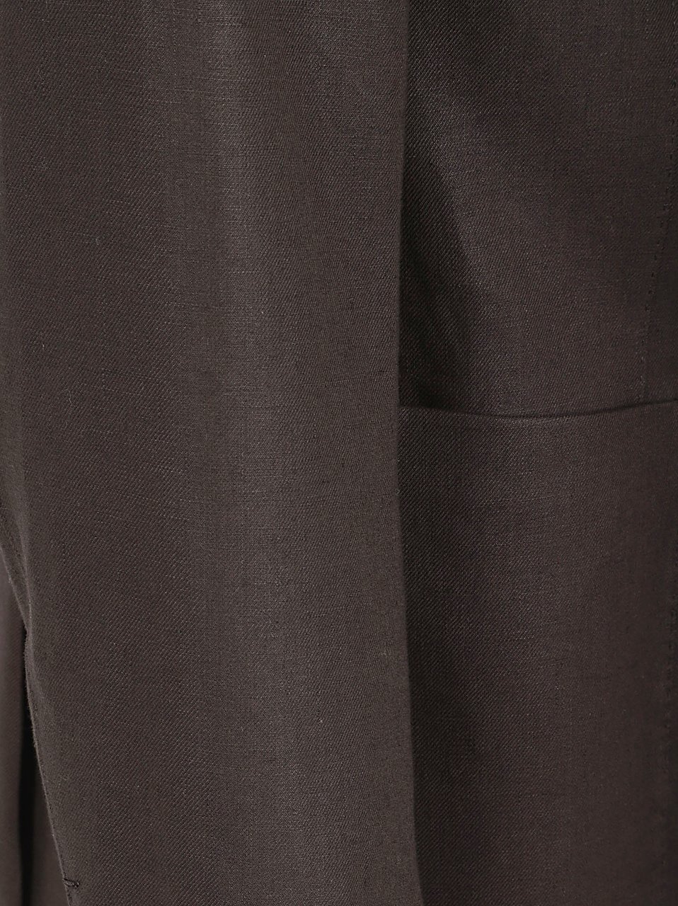Zegna Double-Breasted Linen Jacket with Structured Silhouette Zwart