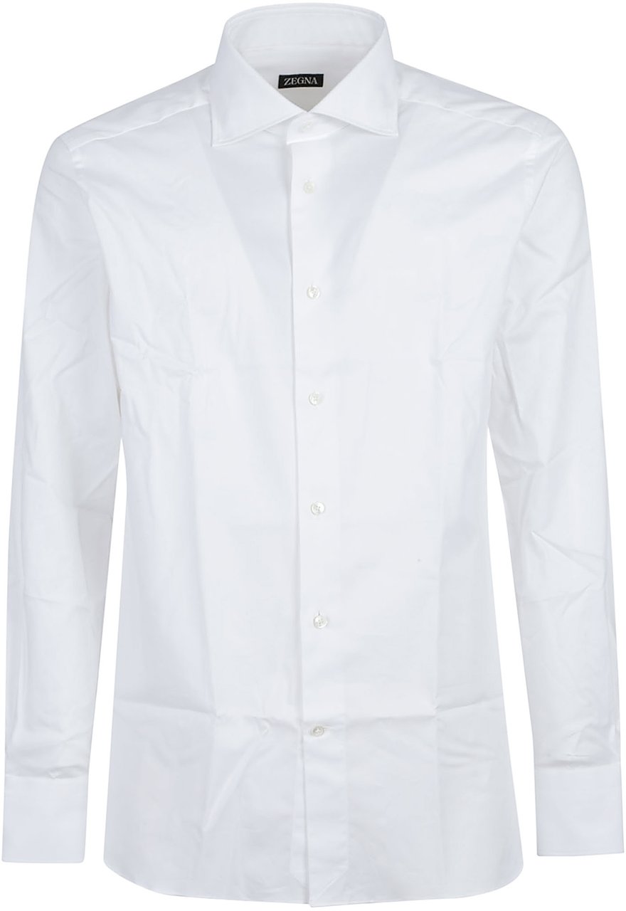 Zegna Lux Tailoring Long Sleeve Shirt White Wit