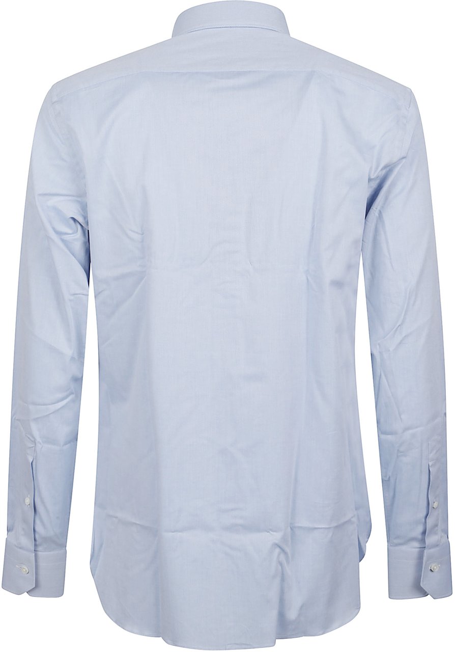 Zegna Long Sleeve Shirt Blue Blauw