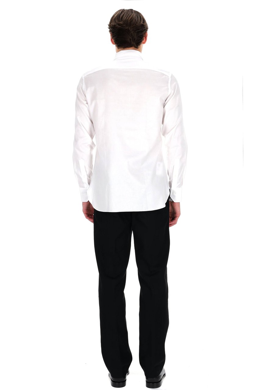 Zegna Cotton Oxford Shirt Wit