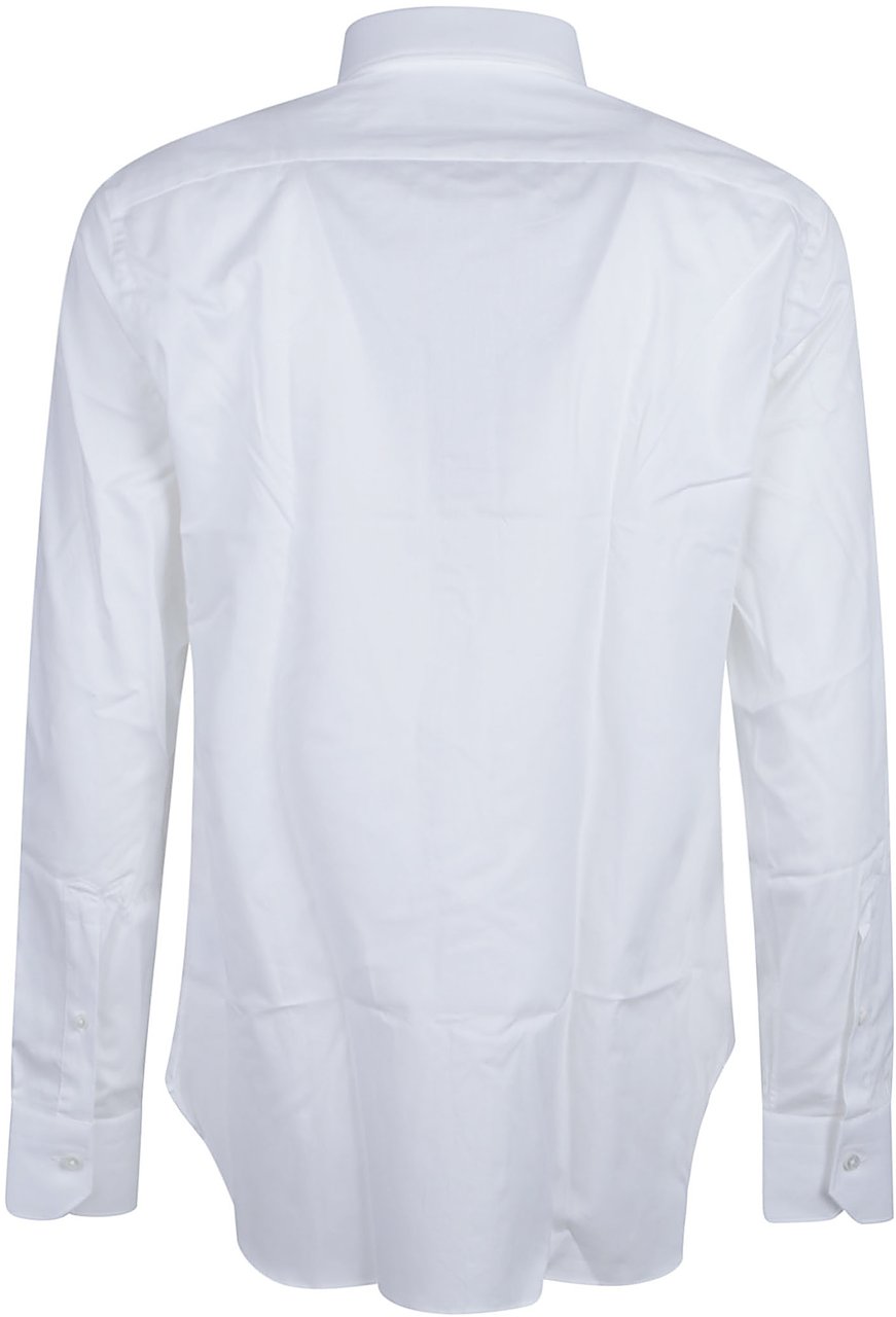 Zegna Lux Tailoring Long Sleeve Shirt White Wit