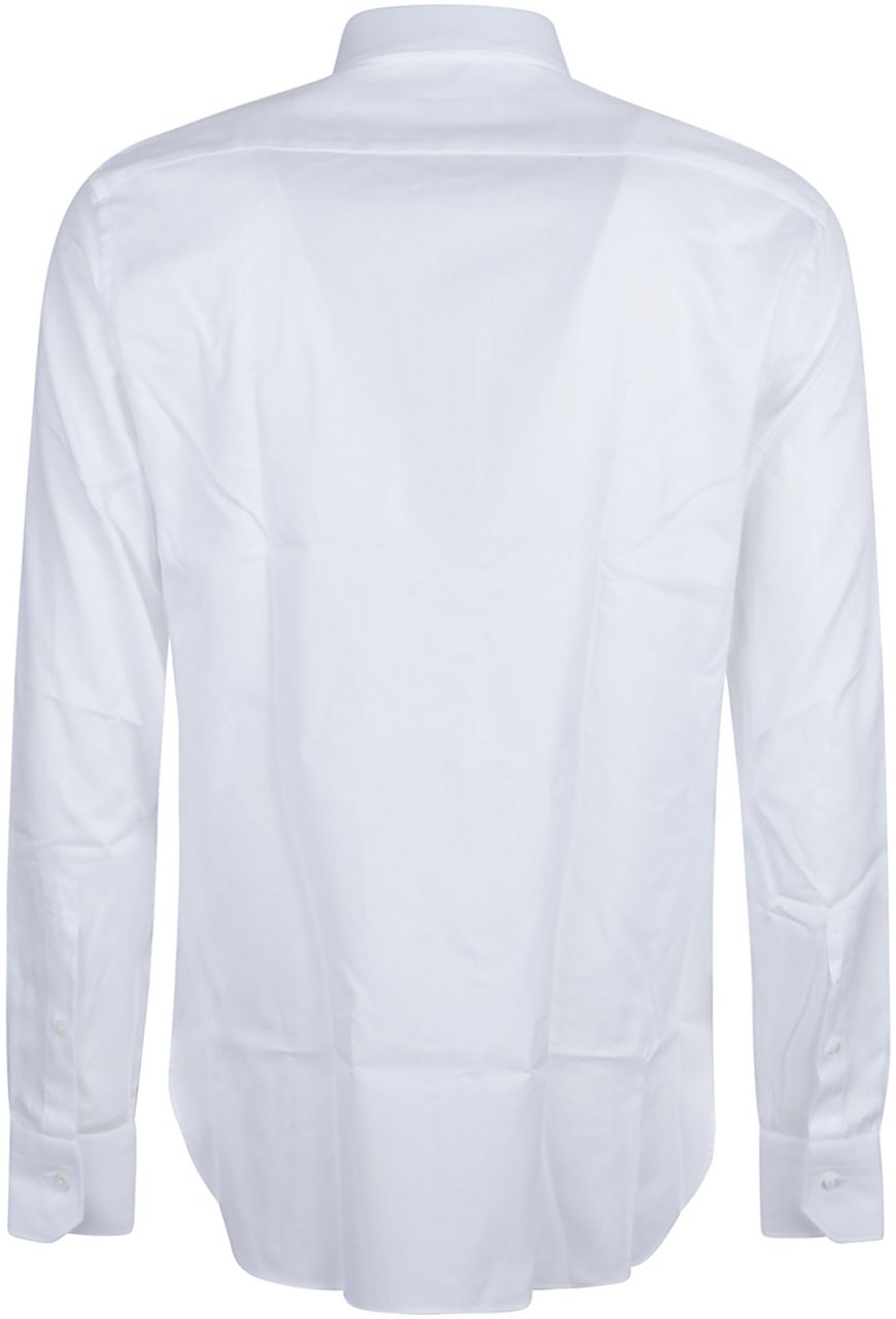 Zegna Lux Tailoring Long Sleeve Shirt White Wit