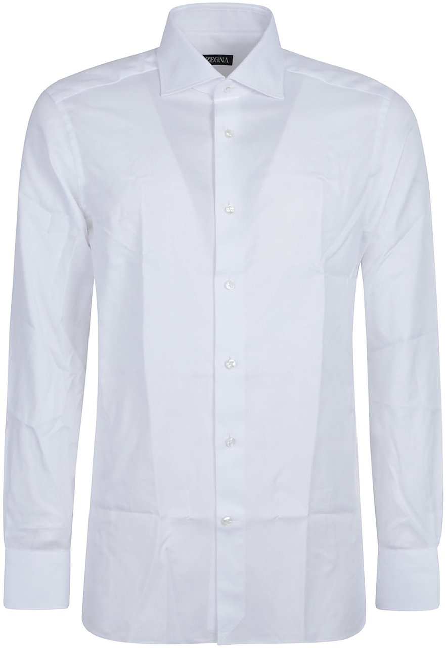 Zegna Lux Tailoring Long Sleeve Shirt White Wit