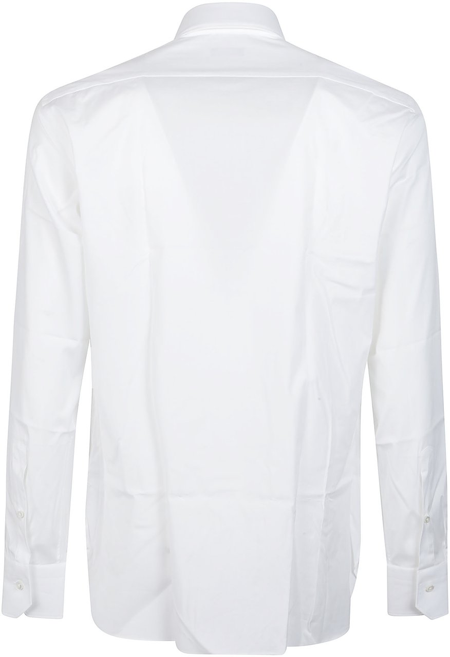 Zegna Lux Tailoring Long Sleeve Shirt White Wit