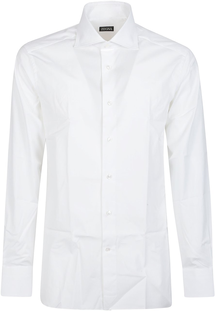 Zegna Lux Tailoring Long Sleeve Shirt White Wit