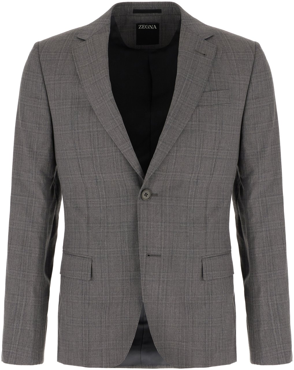Zegna Zegna Melange grey wool suit Grijs