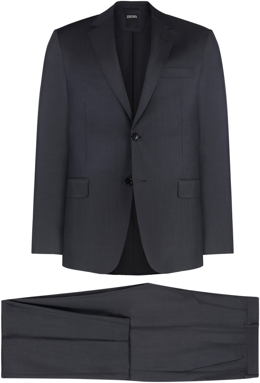 Zegna Wool blend two-piece suit Grijs