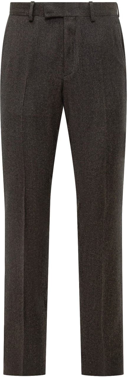 Zegna Pantaloni Zegna in Lana Grigia con Piega Bruin