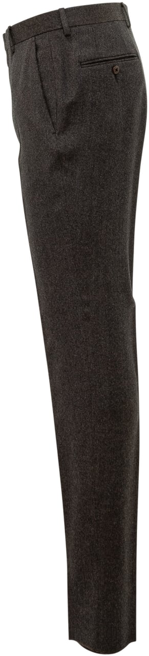 Zegna Pantaloni Zegna in Lana Grigia con Piega Bruin