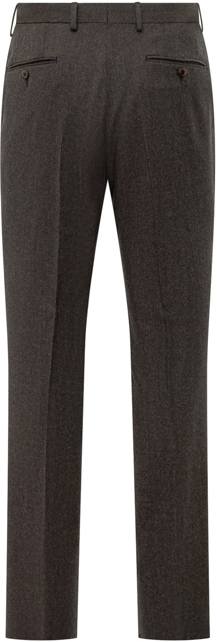 Zegna Pantaloni Zegna in Lana Grigia con Piega Bruin