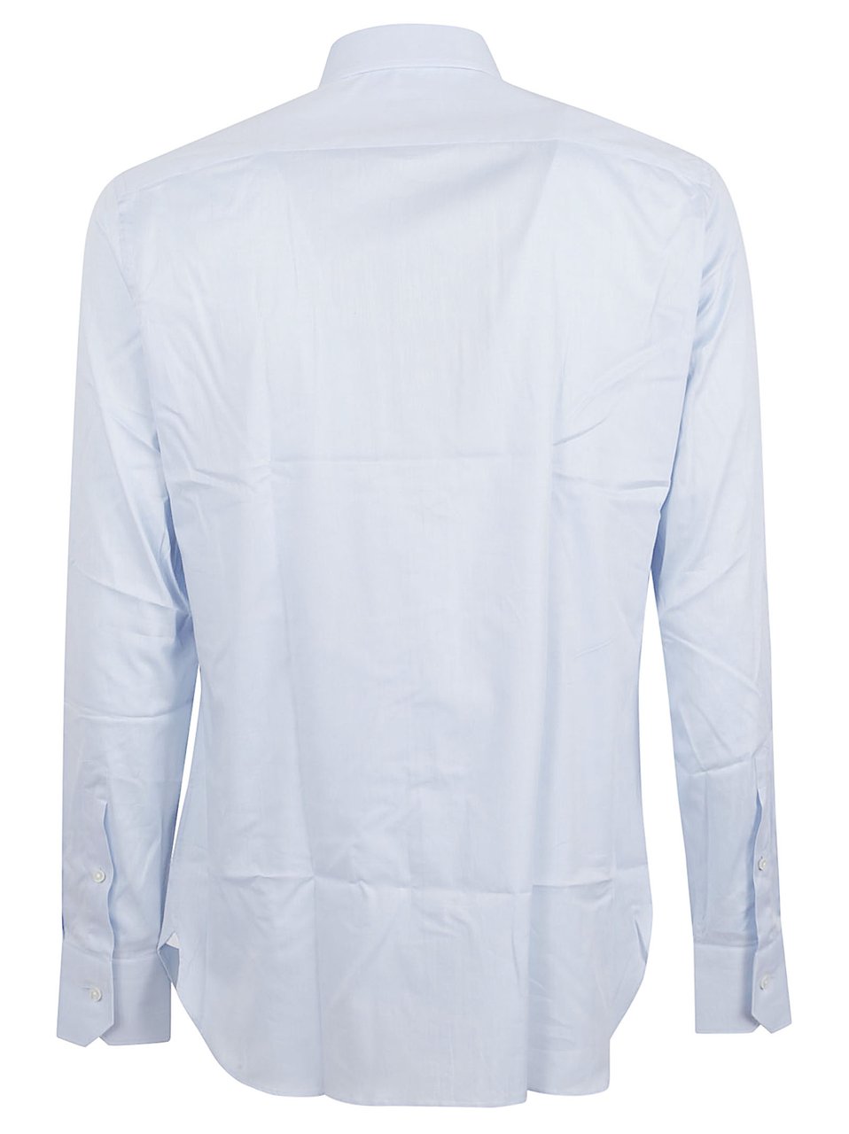 Zegna Pointed Collar Formal Shirt with Button-Down Front Wit