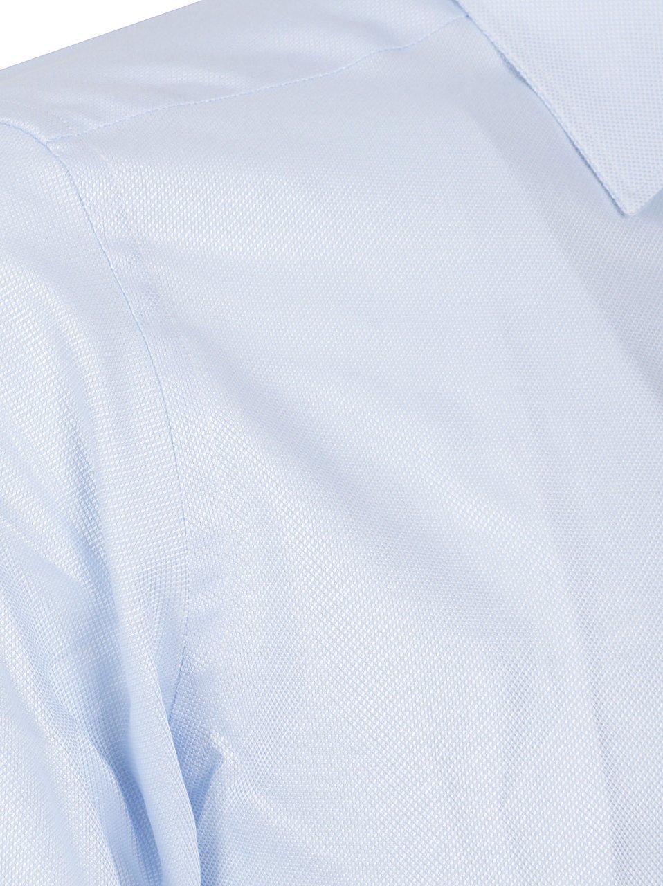 Zegna Long-Sleeve Tailored Shirt with Pointed Collar and Textured Finish Wit