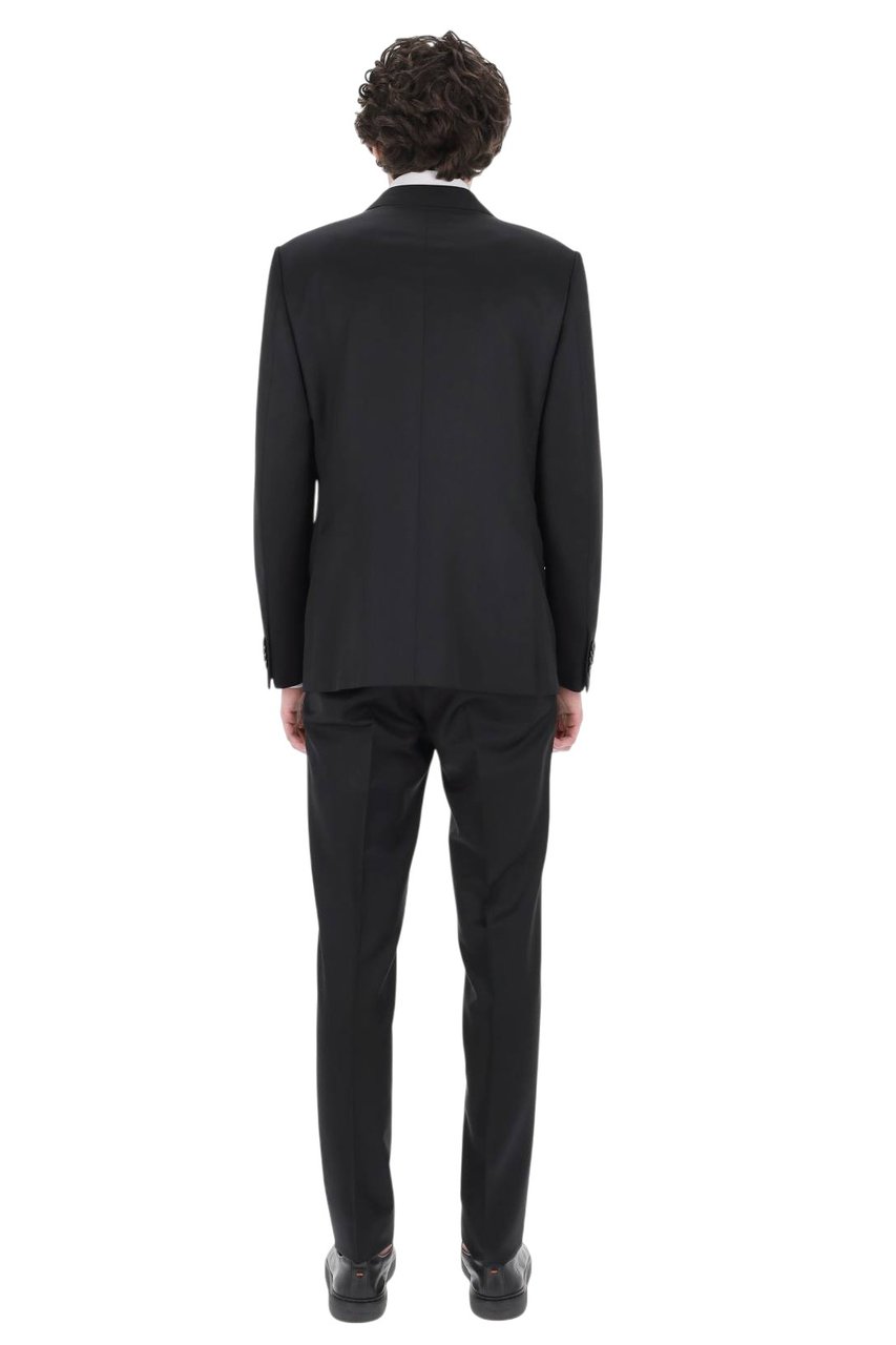 Zegna Slim Fit Wool-Mohair Suit Zwart