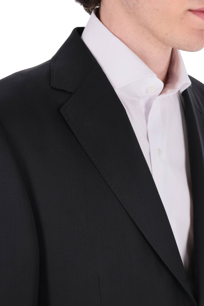 Zegna Slim Fit Wool-Mohair Suit Zwart