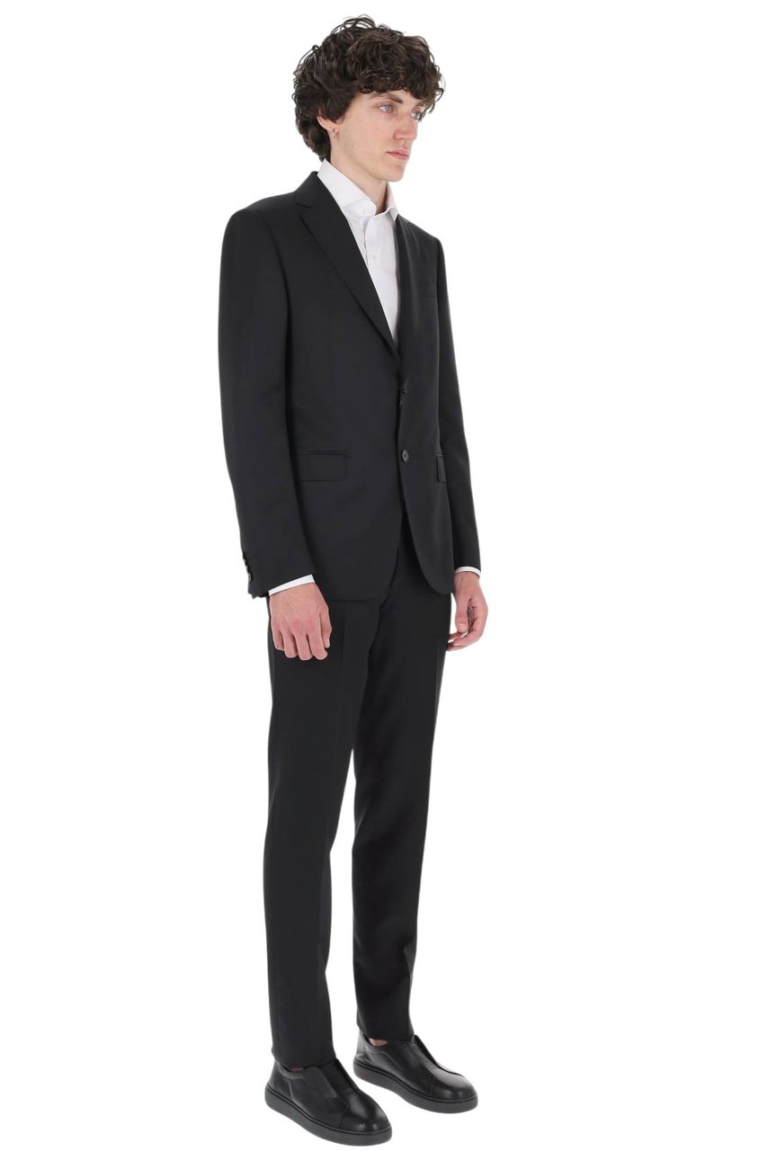 Zegna Slim Fit Wool-Mohair Suit Zwart