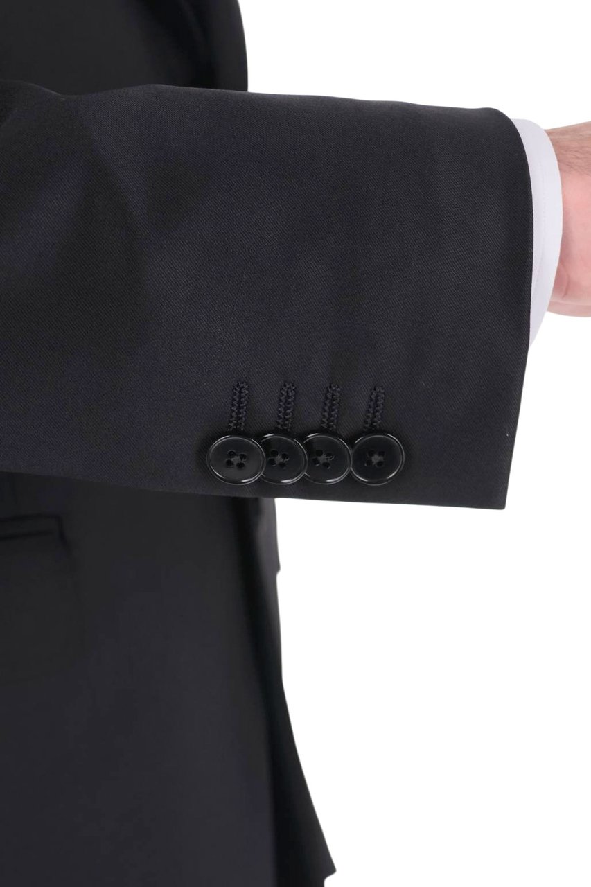 Zegna Slim Fit Wool-Mohair Suit Zwart