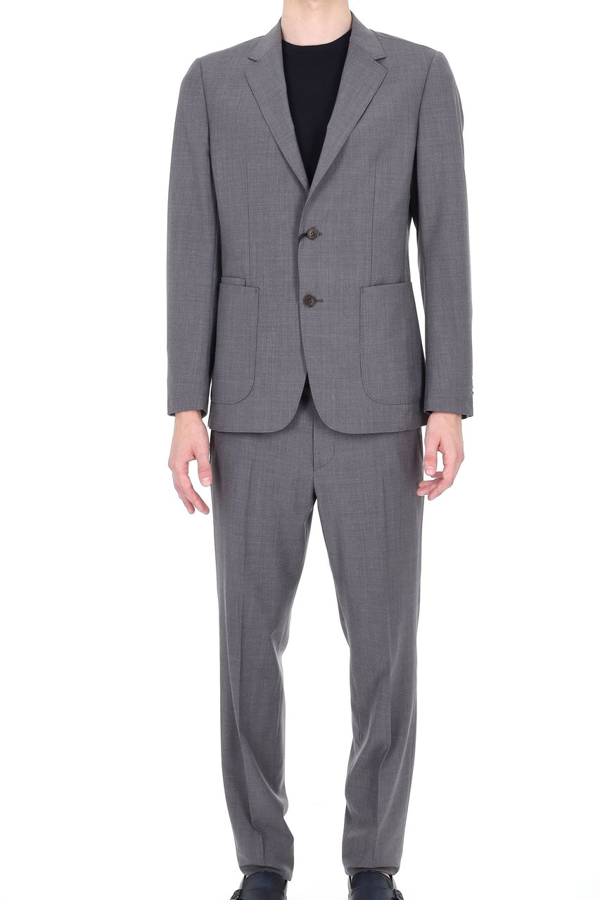 Zegna Wash&Go Techmerino Wool Suit Grijs