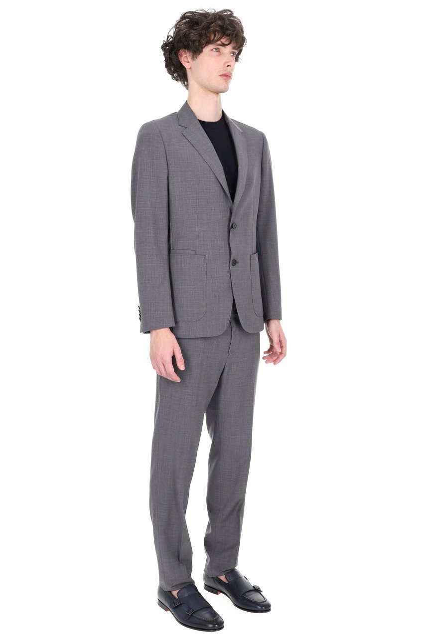 Zegna Wash&Go Techmerino Wool Suit Grijs