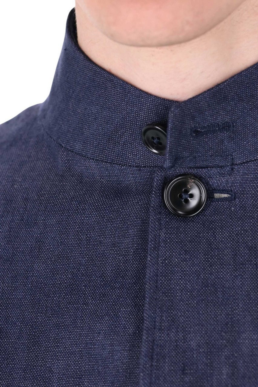 Zegna Il Conte Unstructured Linen Chore Jacket Grijs