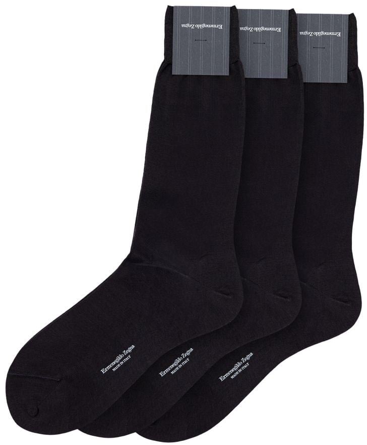 Zegna ZEGNA Gray Cotton Socks Grijs