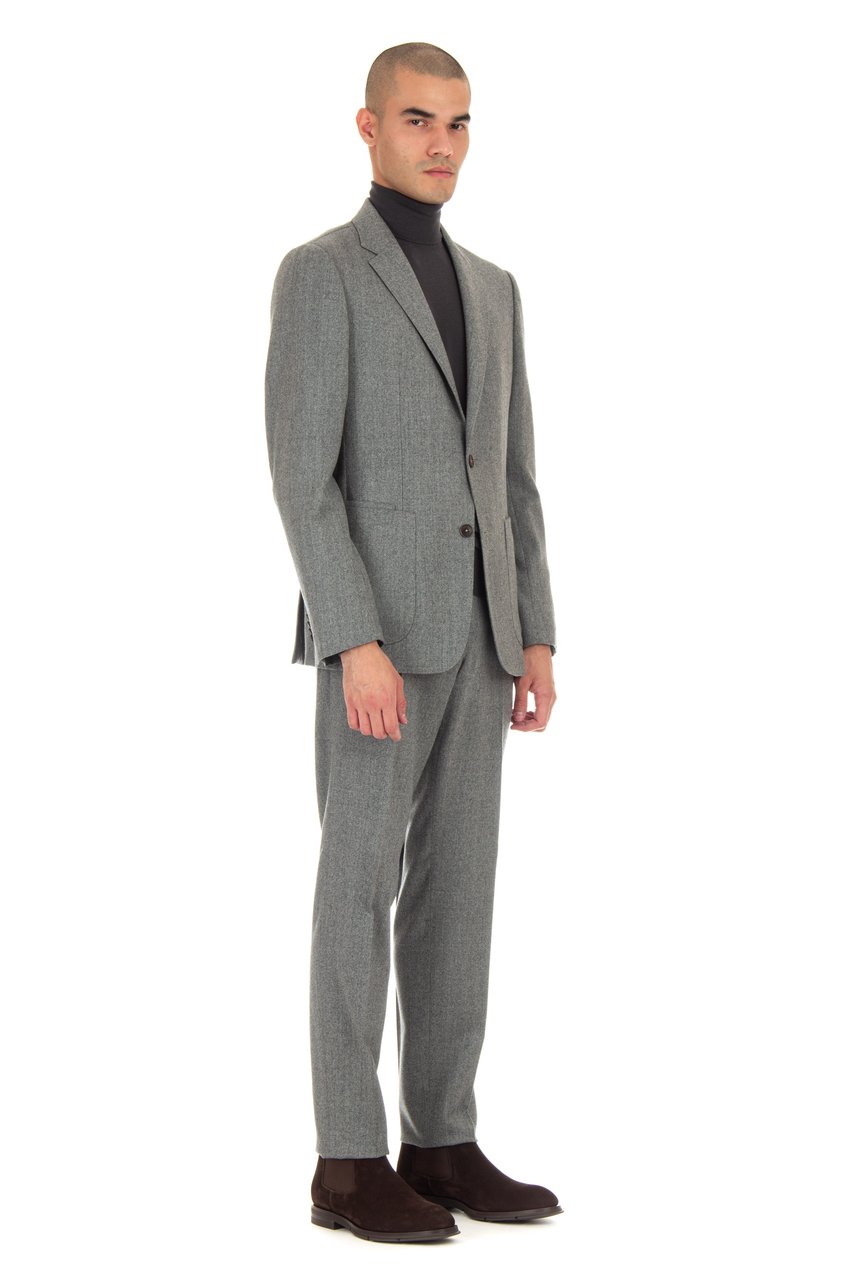 Zegna Techmerino Wash&Go Wool Suit Grijs