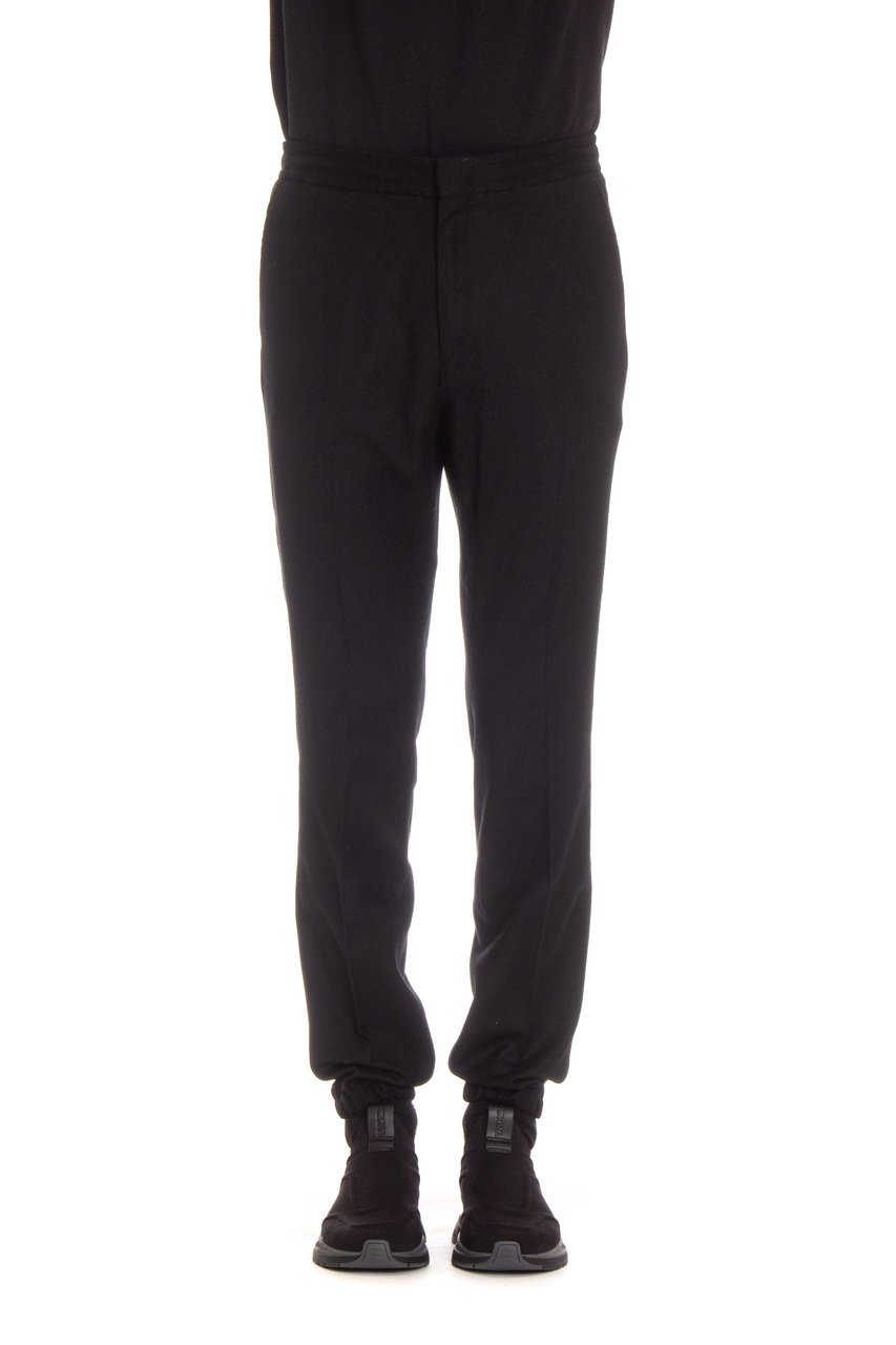 Zegna Techmerino Wool Jogger Trousers Zwart
