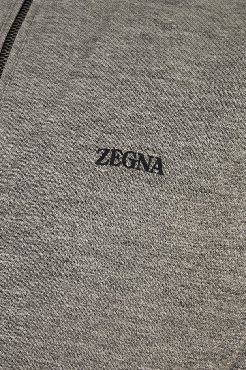 Zegna Zegna Midnight blue polyester reversible sleeveless jacket Blauw