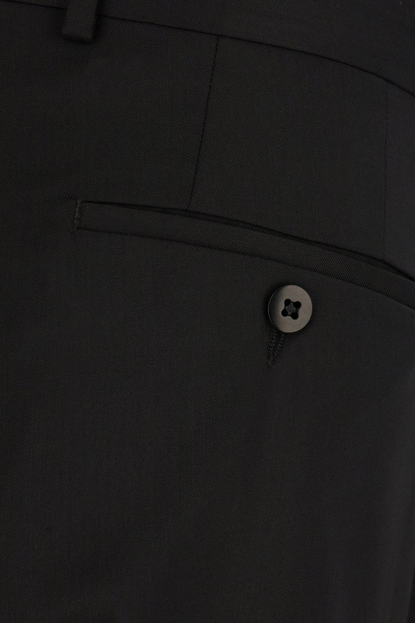 Zegna Zegna Black wool blend pants Zwart