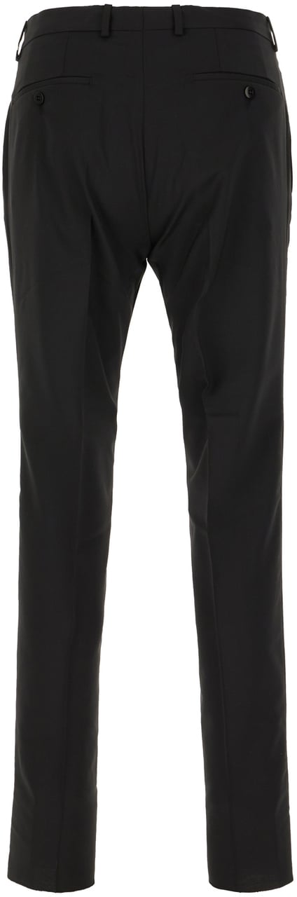 Zegna Zegna Black wool blend pants Zwart