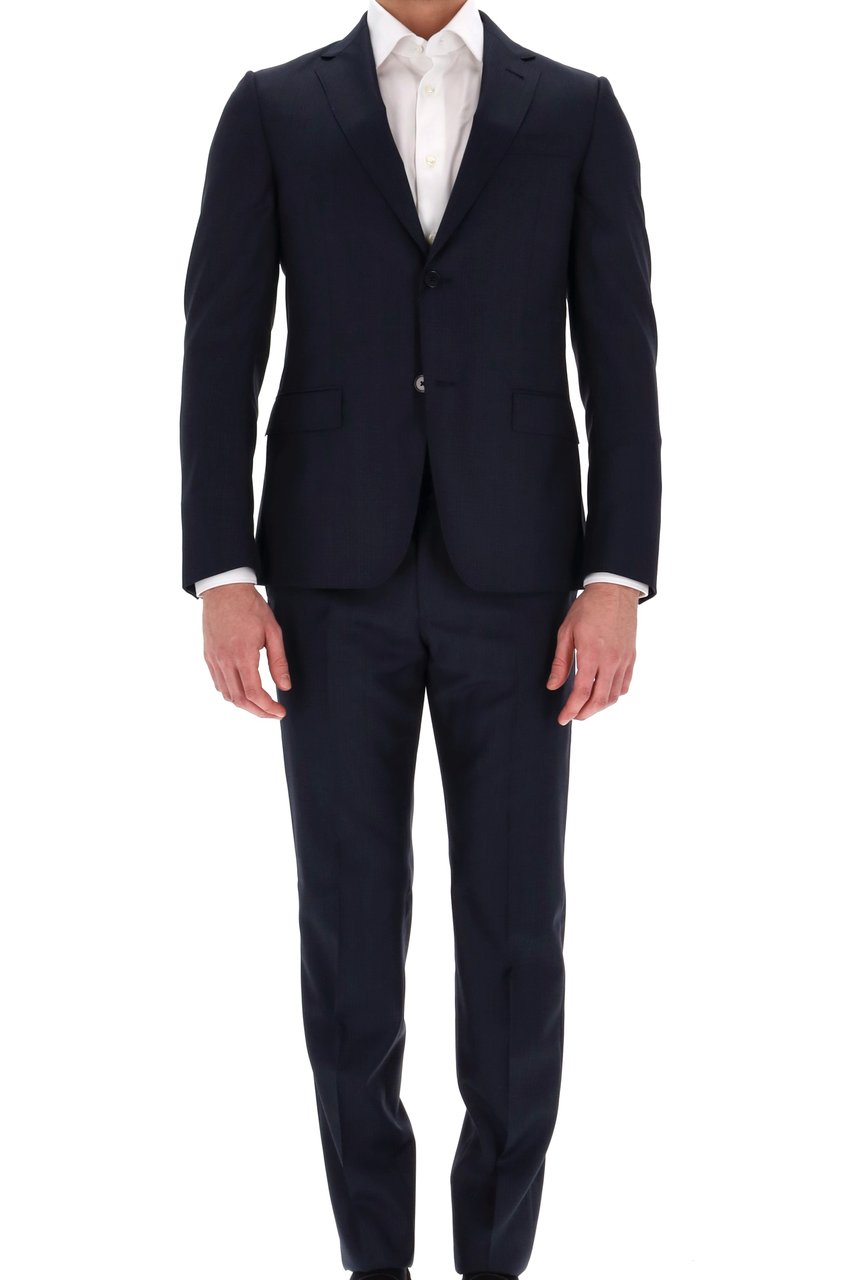 Zegna Drop 8 Wool Suit Zwart