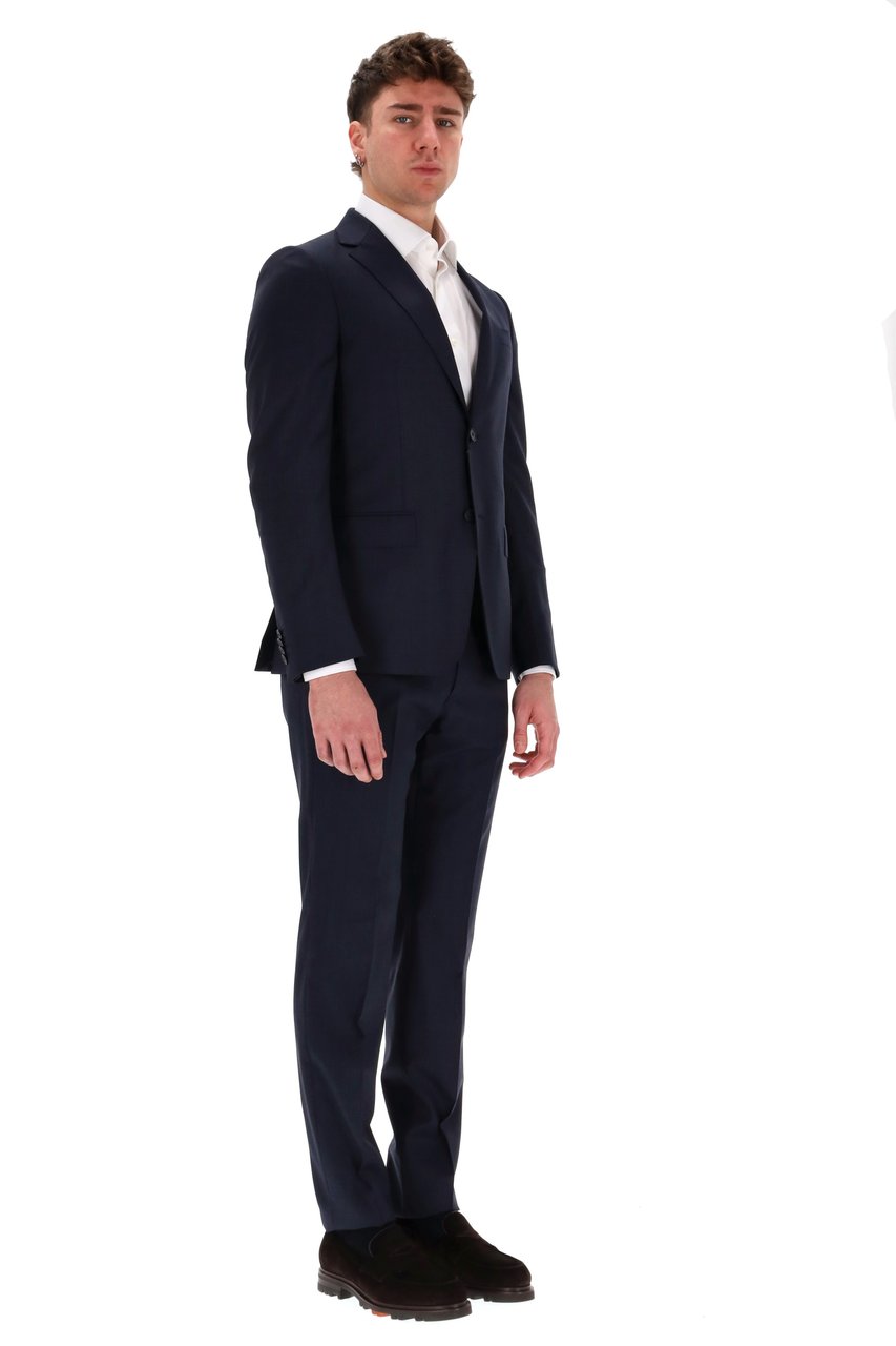 Zegna Drop 8 Wool Suit Zwart