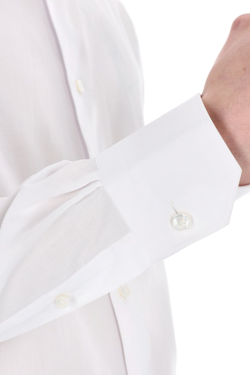 Zegna Trofeo Knitted Cotton Shirt Wit