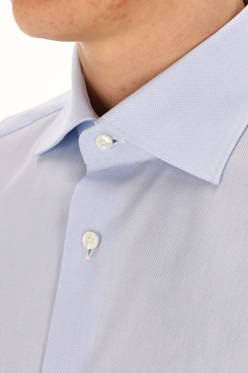 Zegna Trofeo Knitted Cotton Shirt Wit
